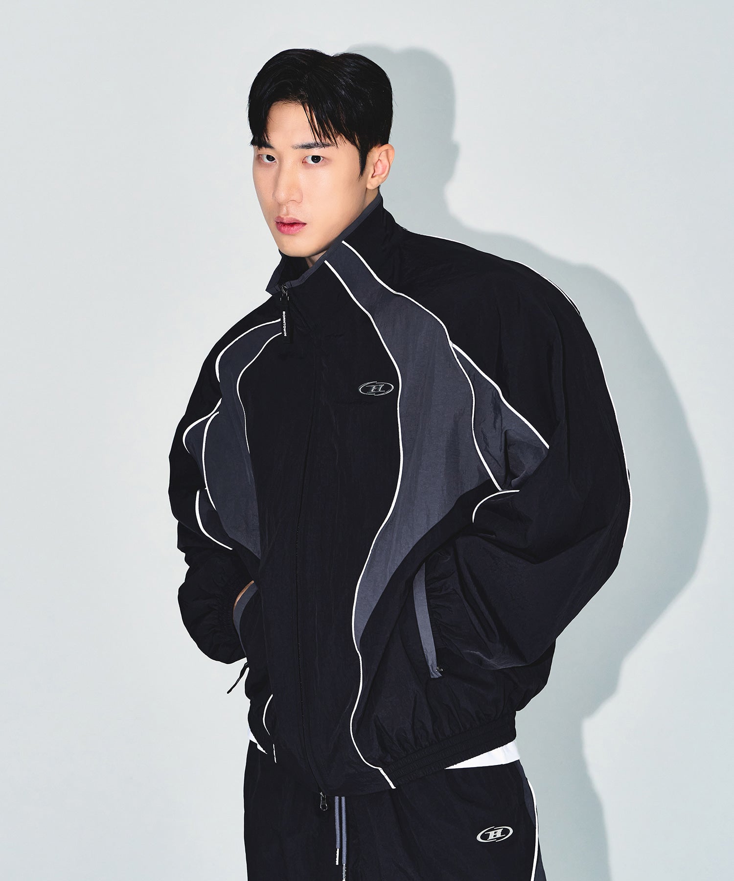 NYLON BLOCK JACKET [BLACK] Main image