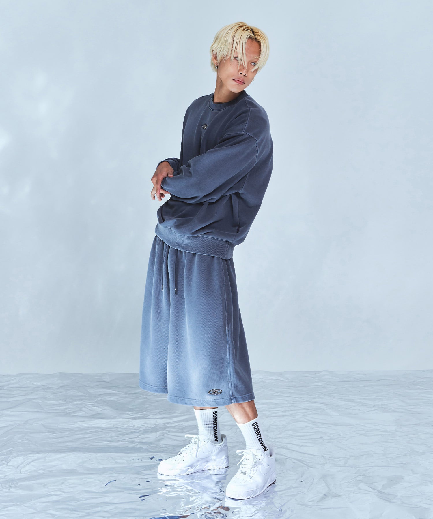 CHROME B PIGMENT SWEATSHIRTS [BLUE] Main image