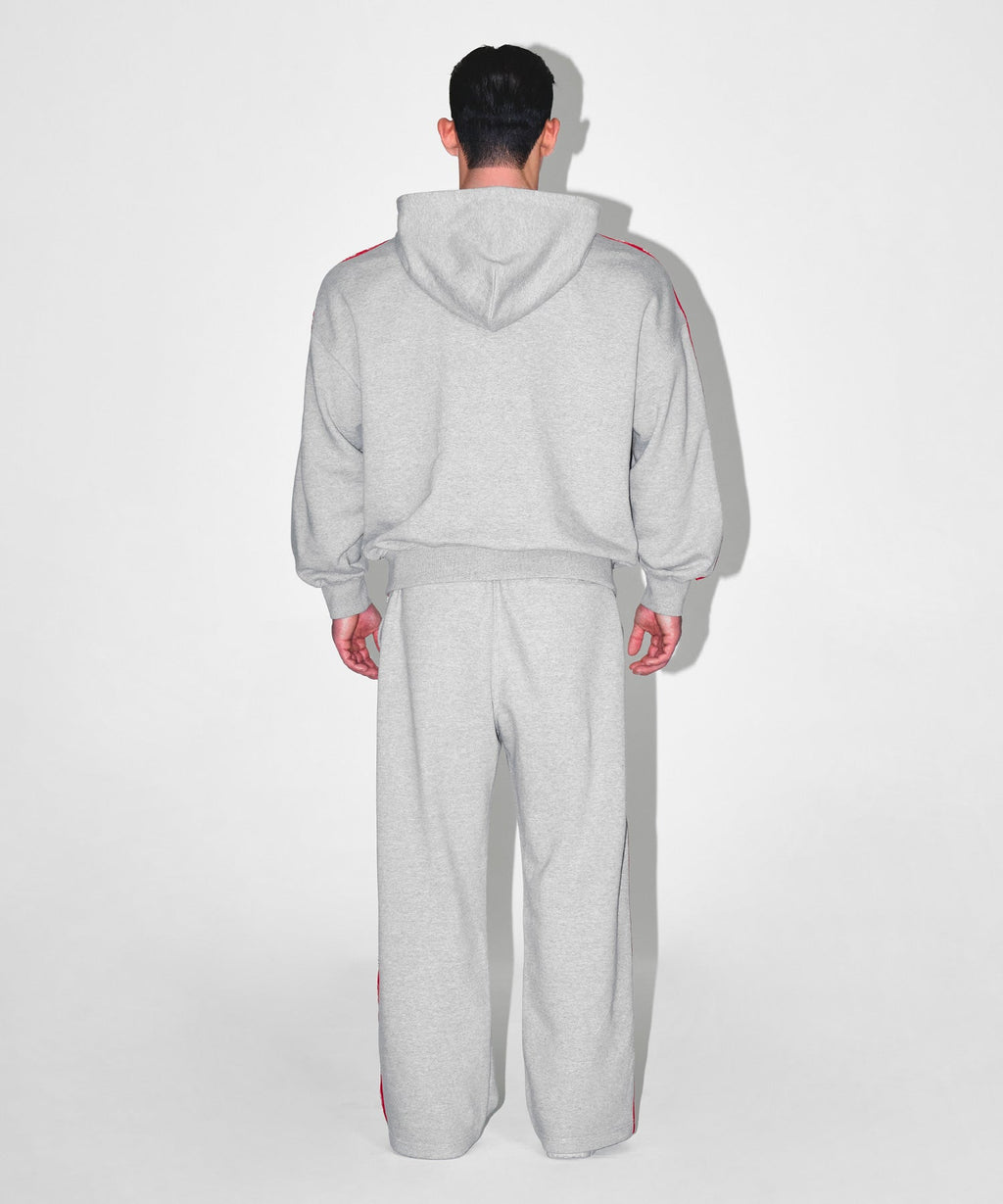 CHROME B RED LINE SEMI WIDE PANTS [MELANGE GRAY]