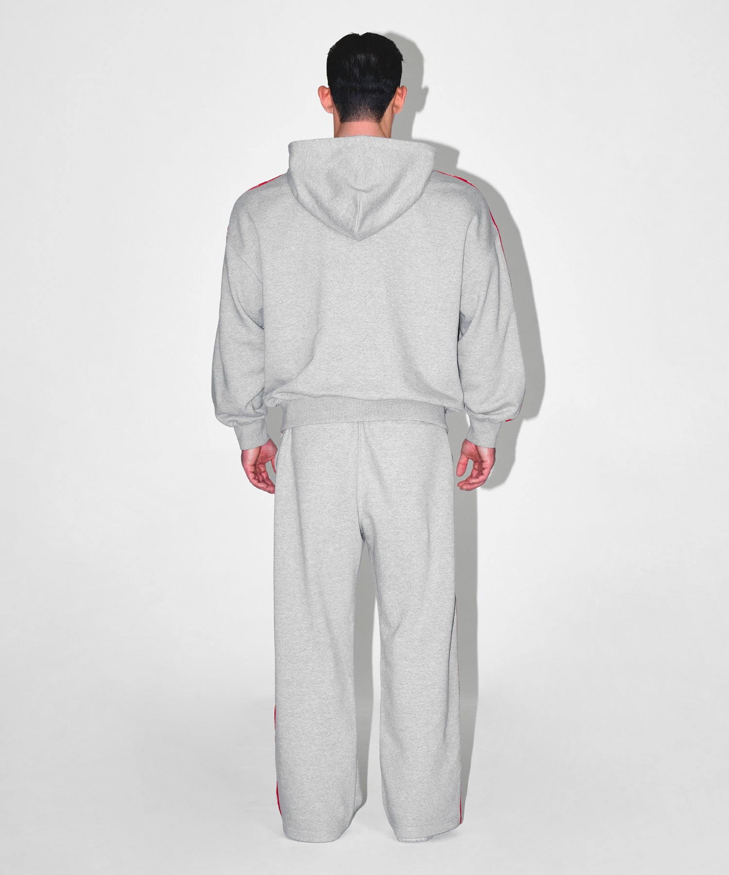 CHROME B RED LINE SEMI WIDE PANTS [MELANGE GRAY]