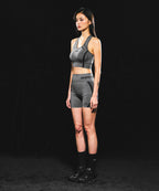 W Symbol B Eclipse Seamless Bra Top [CHARCOAL