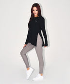 W MODAL TIE LONG SLEEVE [BLACK]