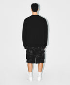 WINNER CAMO CARGO BERMUDA PANTS [BLACK CAMO]