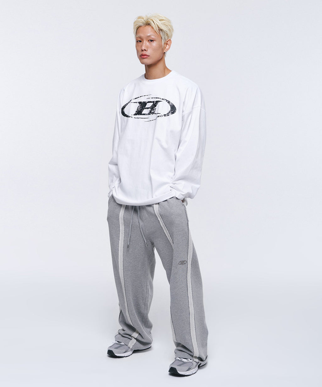 CRACK B SYMBOL LONGSLEEVE [WHITE]