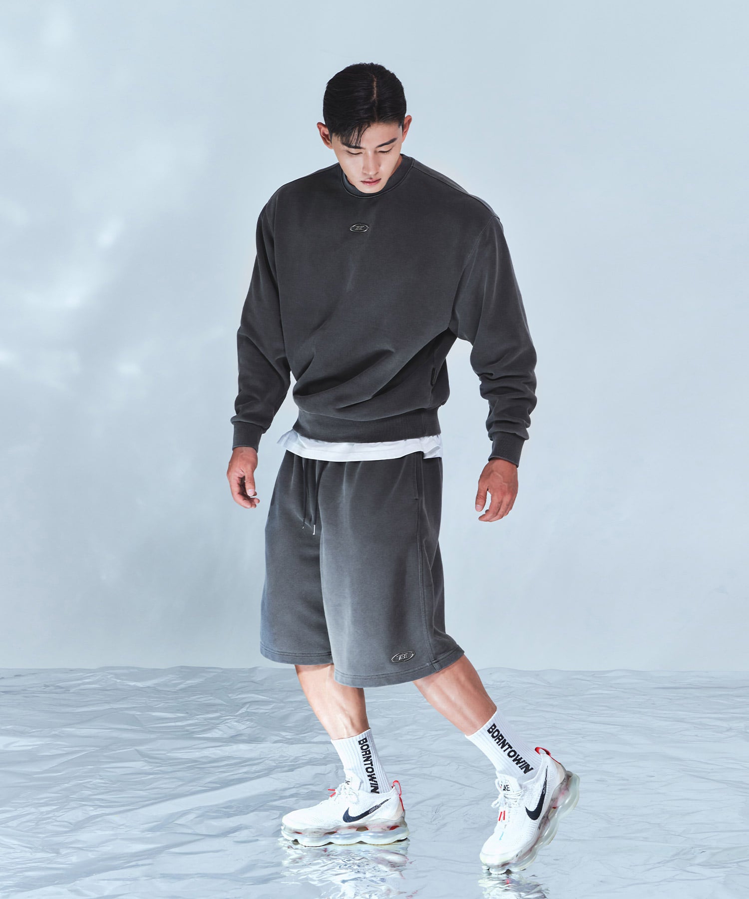 CHROME B PIGMENT HALF PANTS LONG VER Main image