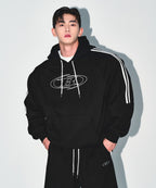 STROKE B TRACK LINE HOODIE [BLACK]