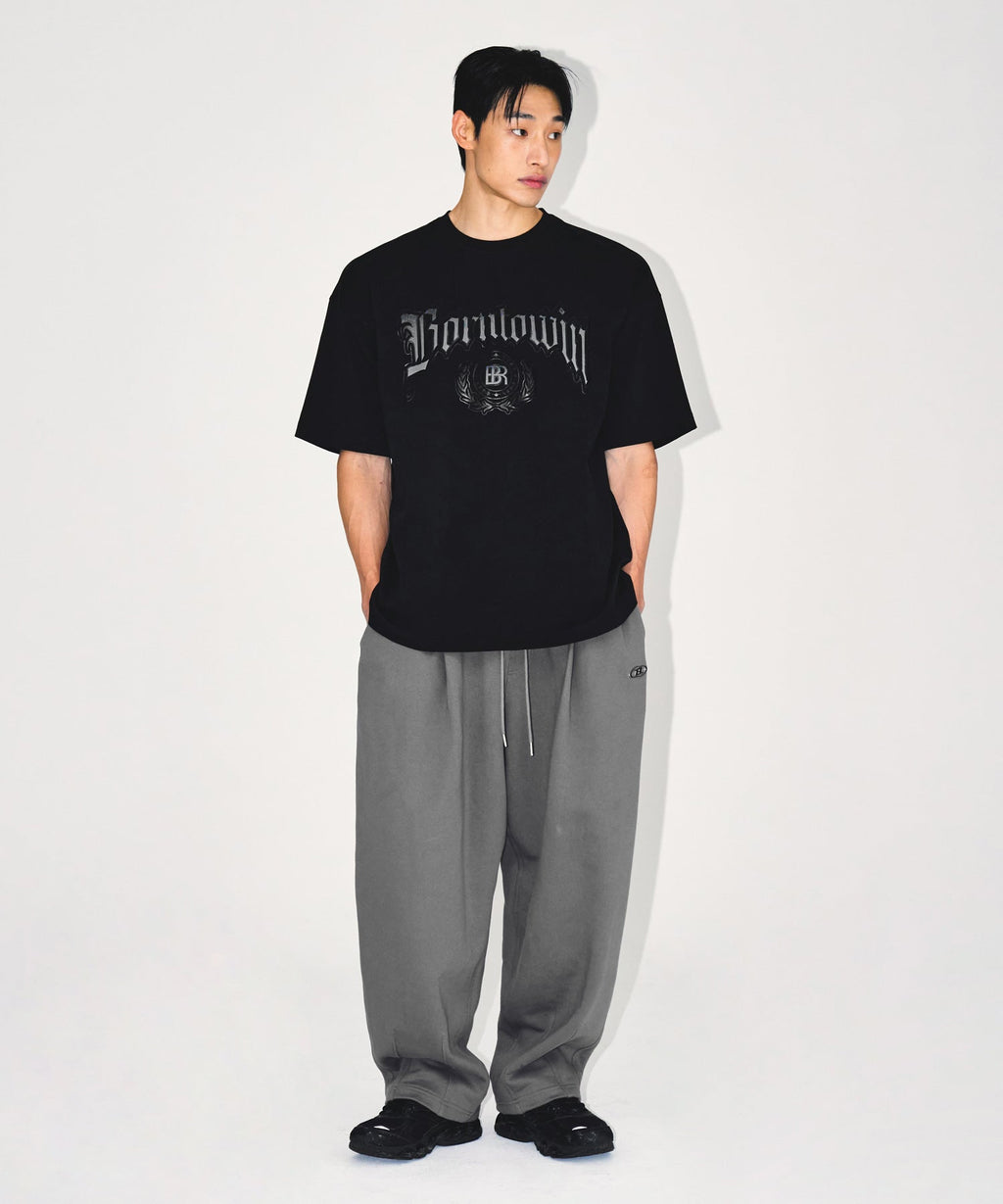 CHROME B MAXI WIDE PANTS [CHARCOAL]