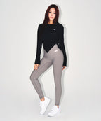 W MODAL TIE LONG SLEEVE [BLACK]