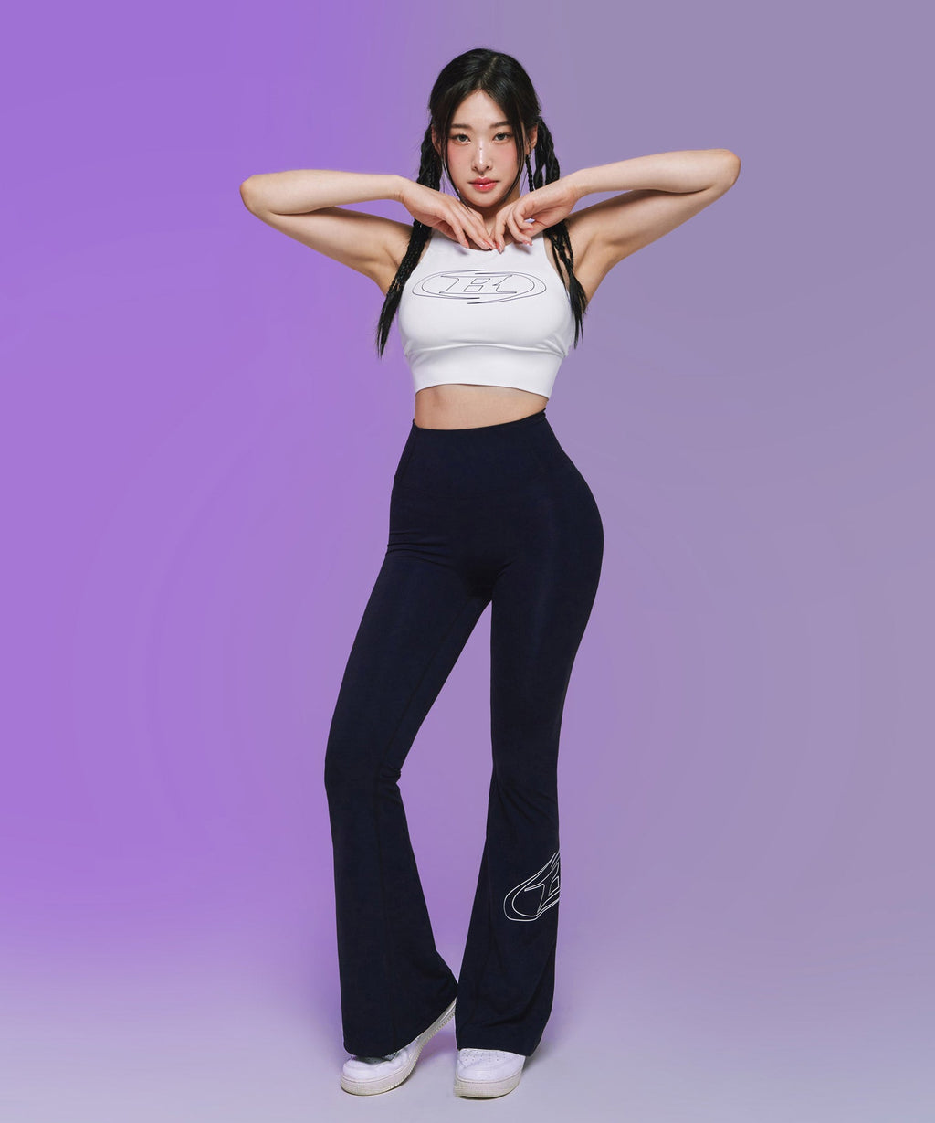 STROKE B BOOTS CUT LEGGINGS [BLACK]