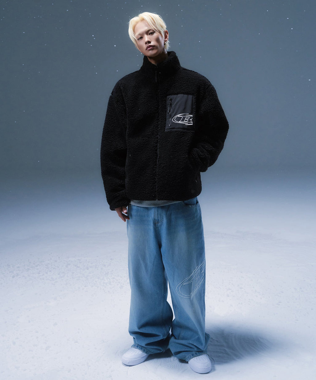 STROKE B SHERPA JACKET [BLACK]