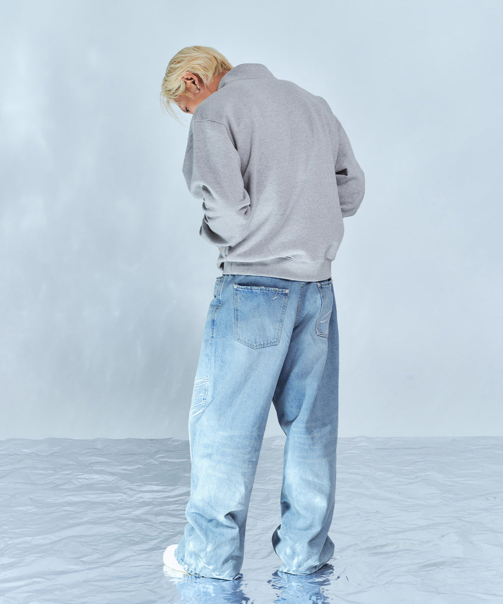 CHROME B HALF ZIP-UP SWEATSHIRTS