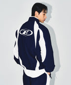 NYLON BLOCK JACKET [NAVY]