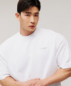 SILVER BRN SEMI OVER FIT T-SHIRTS [WHITE]