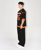 CHROME B SEMI WIDE PANTS [BLACK]