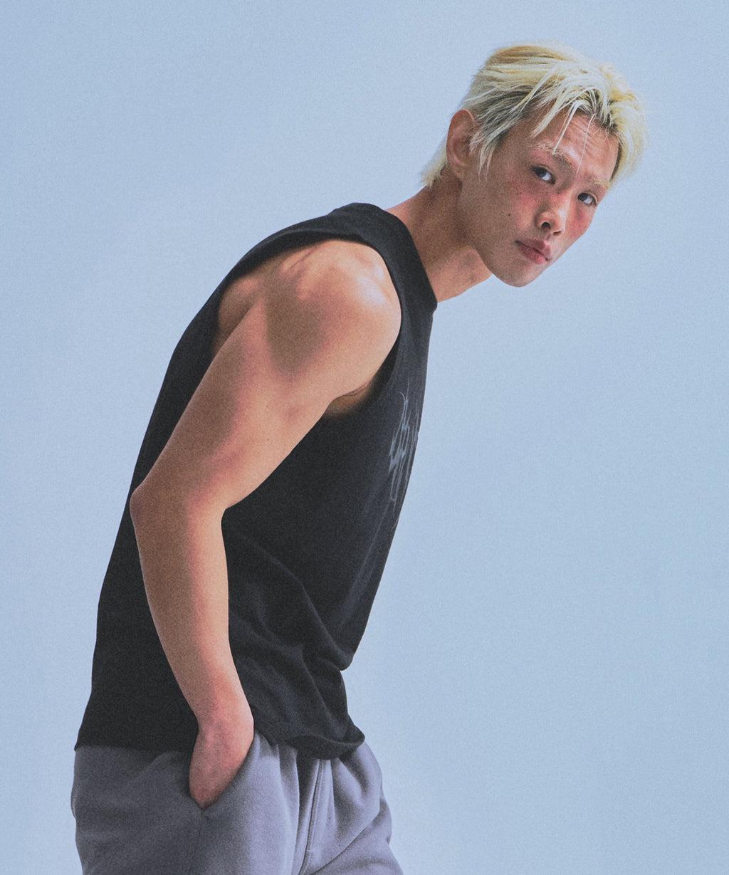 SILVER BRN MUSCLE FIT T-SHIRTS [BLACK]