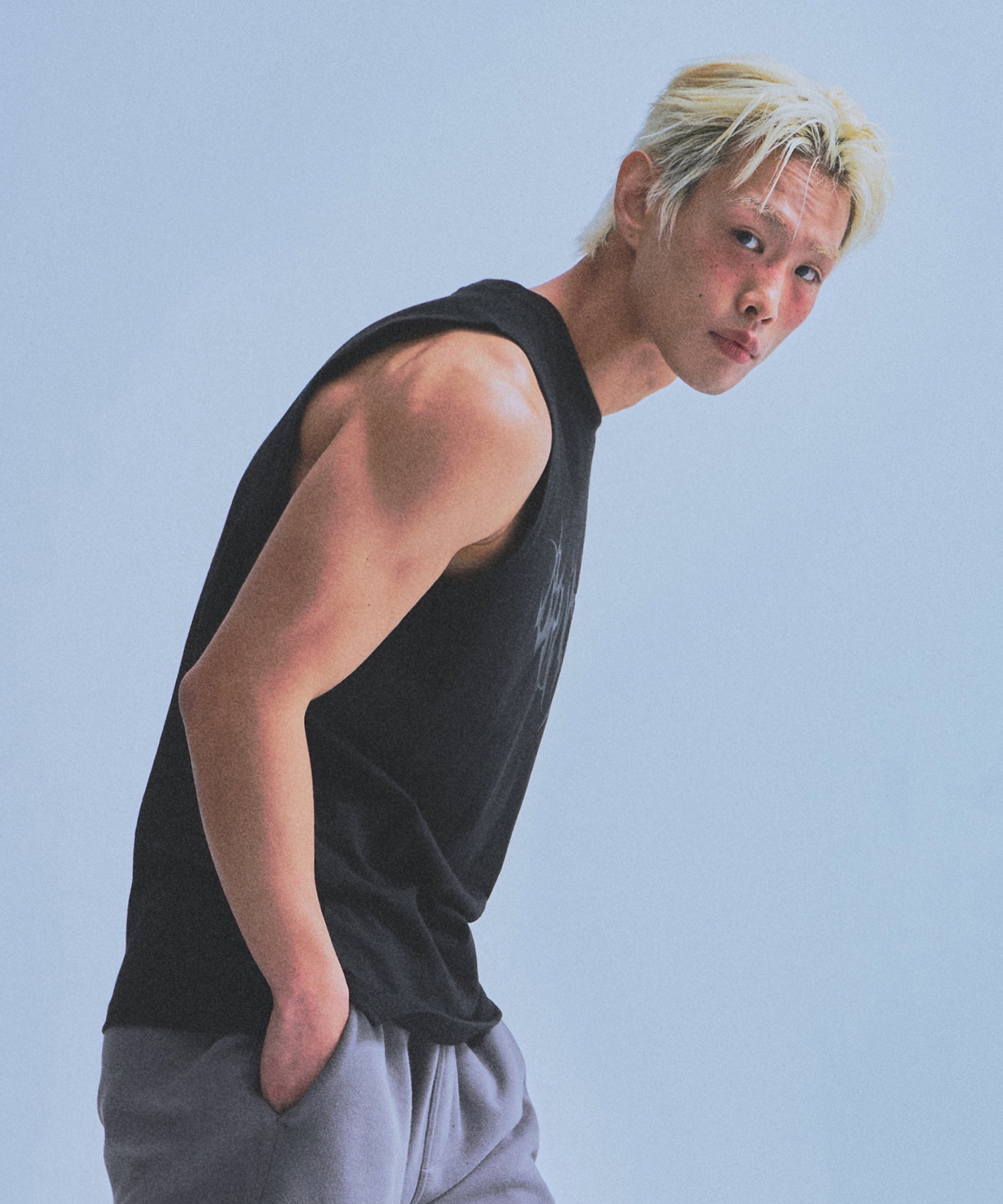 SILVER BRN MUSCLE FIT T-SHIRTS [BLACK]