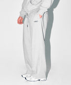 CHROME B FLEECE SEMI WIDE PANTS [MELANGE GREY]