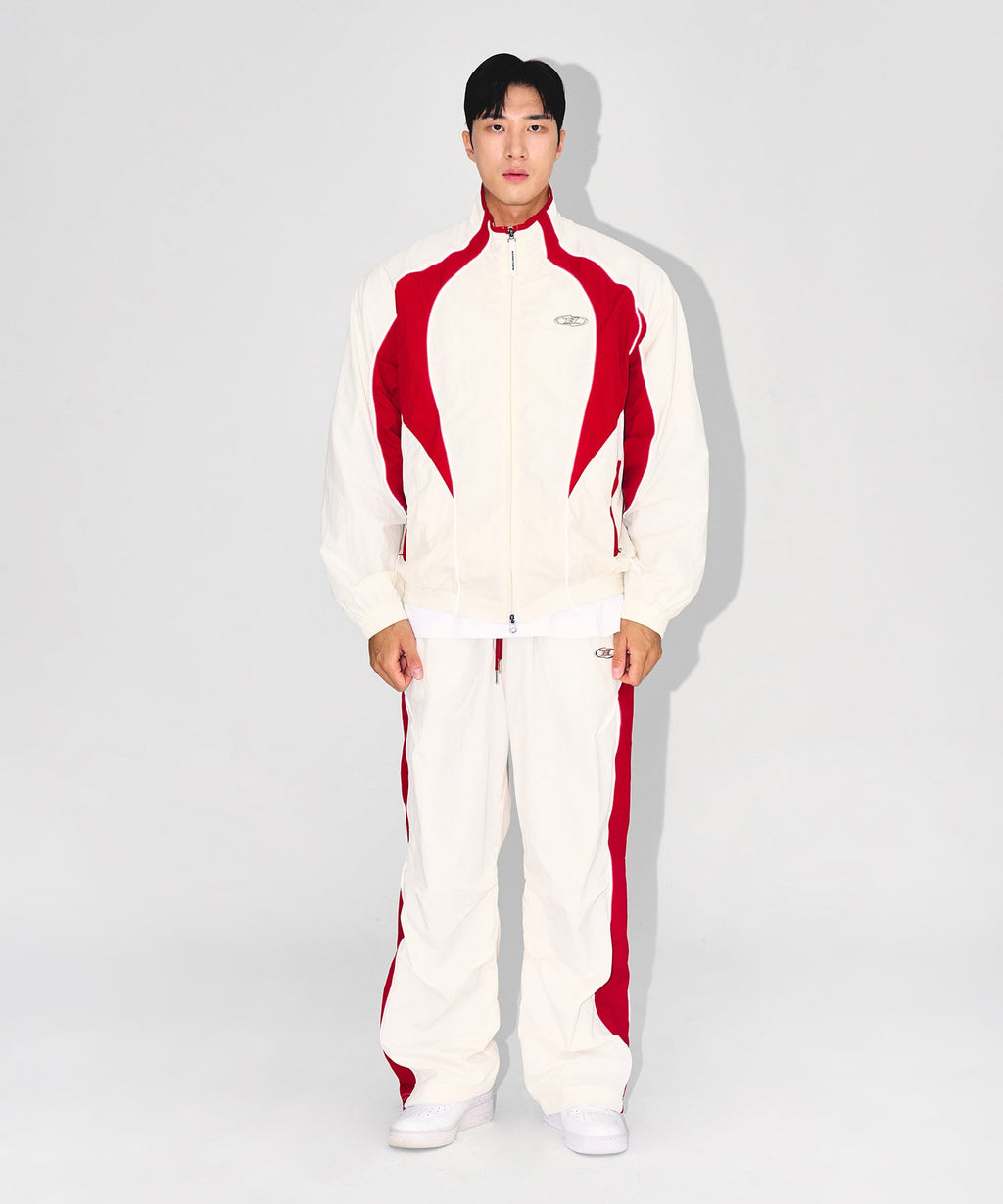 NYLON BLOCK STRING PANTS [WHITE]