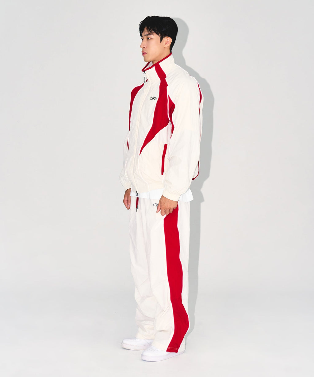 NYLON BLOCK JACKET [WHITE]