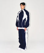 NYLON BLOCK JACKET [NAVY]