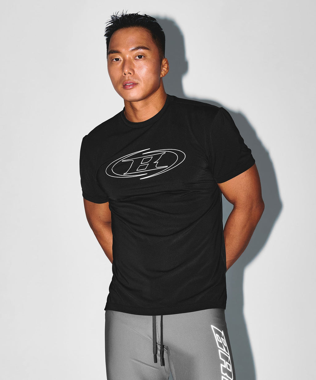 STROKE B QUICK DRY T-SHIRTS [BLACK]