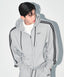 CHROME B TRACK LINE HOODIE [MELANGE GREY]