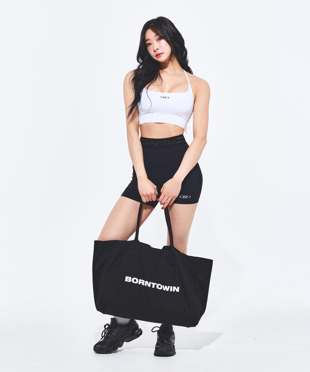 SYMBOL B LOGO SHOPPER BAG [BLACK]