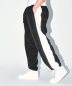 CHROME NYLON BLOCK PANTS [BLACK]