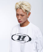 CRACK B SYMBOL LONGSLEEVE [WHITE]