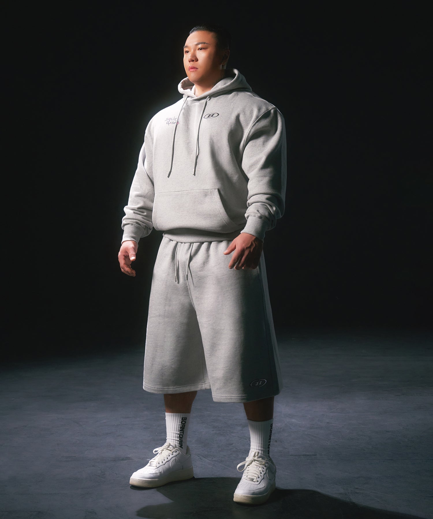 SQUID GAME CHARACTER HOODIE [MELANGE GREY]