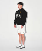 BRN ARCH HALF ZIP UP SWEATSHIRTS [BLACK]