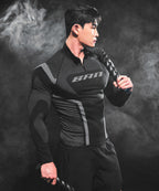 BRN ECLIPSE SEAMLESS HALF ZIP UP LONG SLEEVE [BLACK]