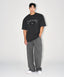 CHROME B SEMI WIDE PANTS [CHARCOAL]