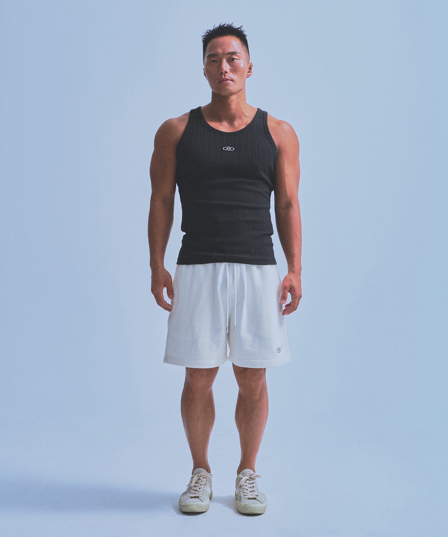 CHROME B HALF PANTS_SHORT VER [WHITE] Secondary image