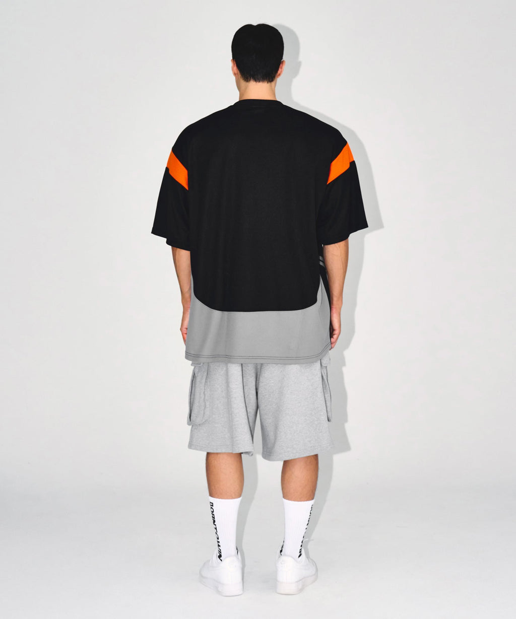 09 APPLIQUE RUGBY JERSEY T-SHIRTS [BLACK]