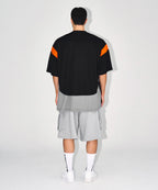 09 APPLIQUE RUGBY JERSEY T-SHIRTS [BLACK]