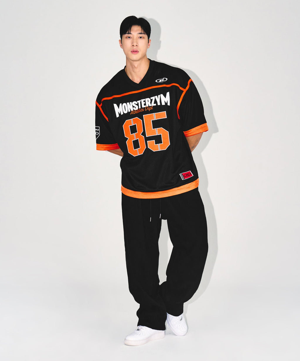 CHROME B SEMI WIDE PANTS [BLACK]