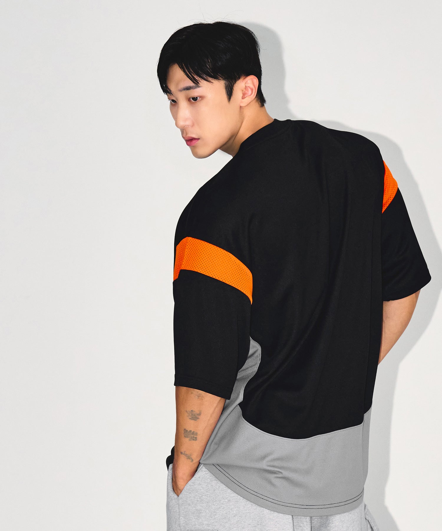 09 APPLIQUE RUGBY JERSEY T-SHIRTS [BLACK]