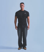 SILVER BRN MUSCLE FIT T-SHIRTS [BLACK]