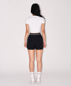 W REFLECTIVE TWO IN ONE SHORTS [BLACK]
