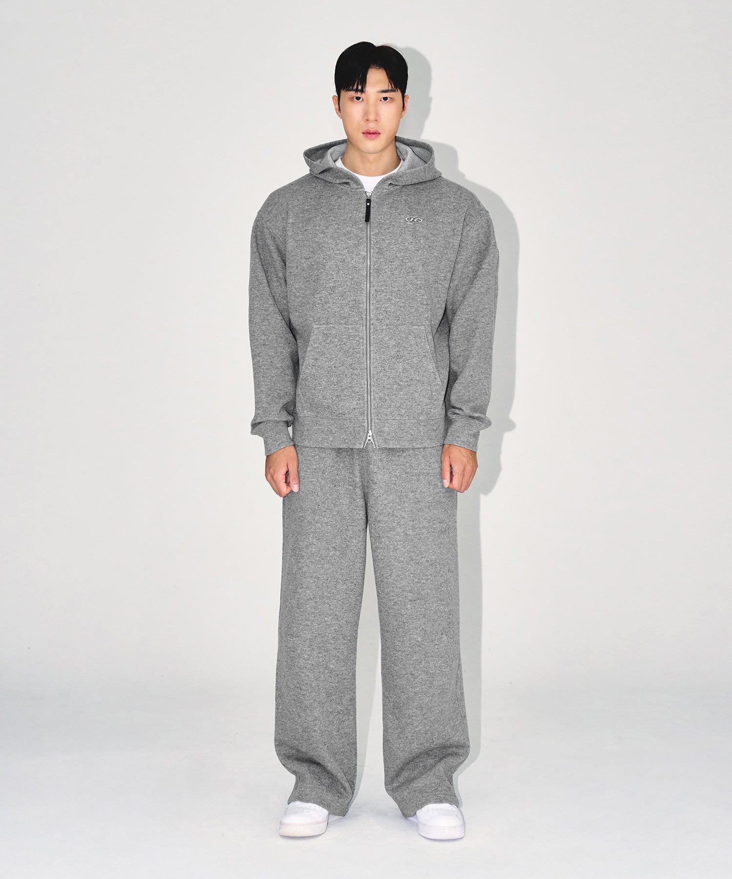 KNIT LIKE WIDE PANTS [MELANGE GREY] Secondary image