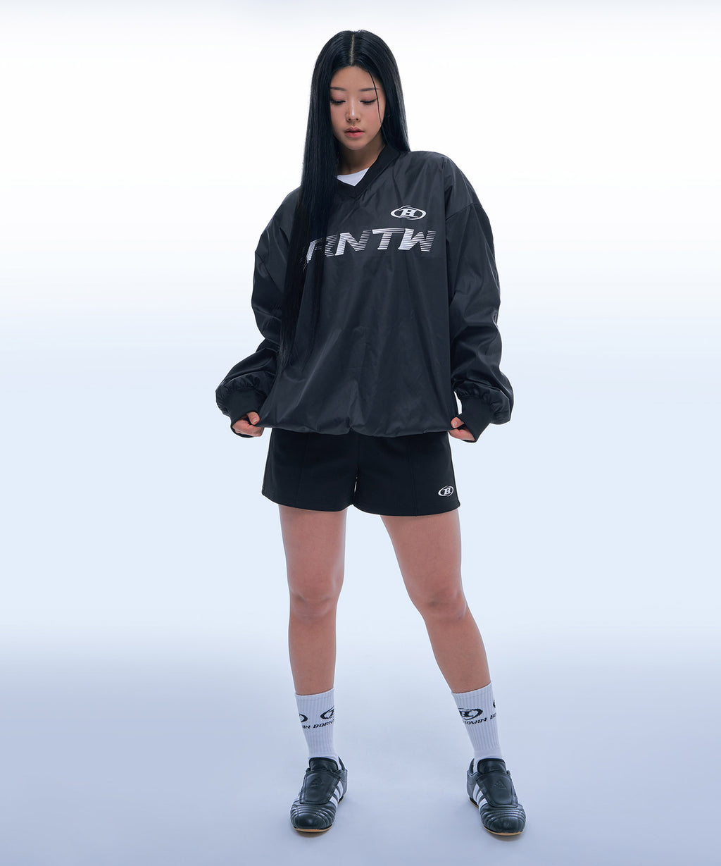 TRACK LINE PIN TUCK JERSEY SHORTS
