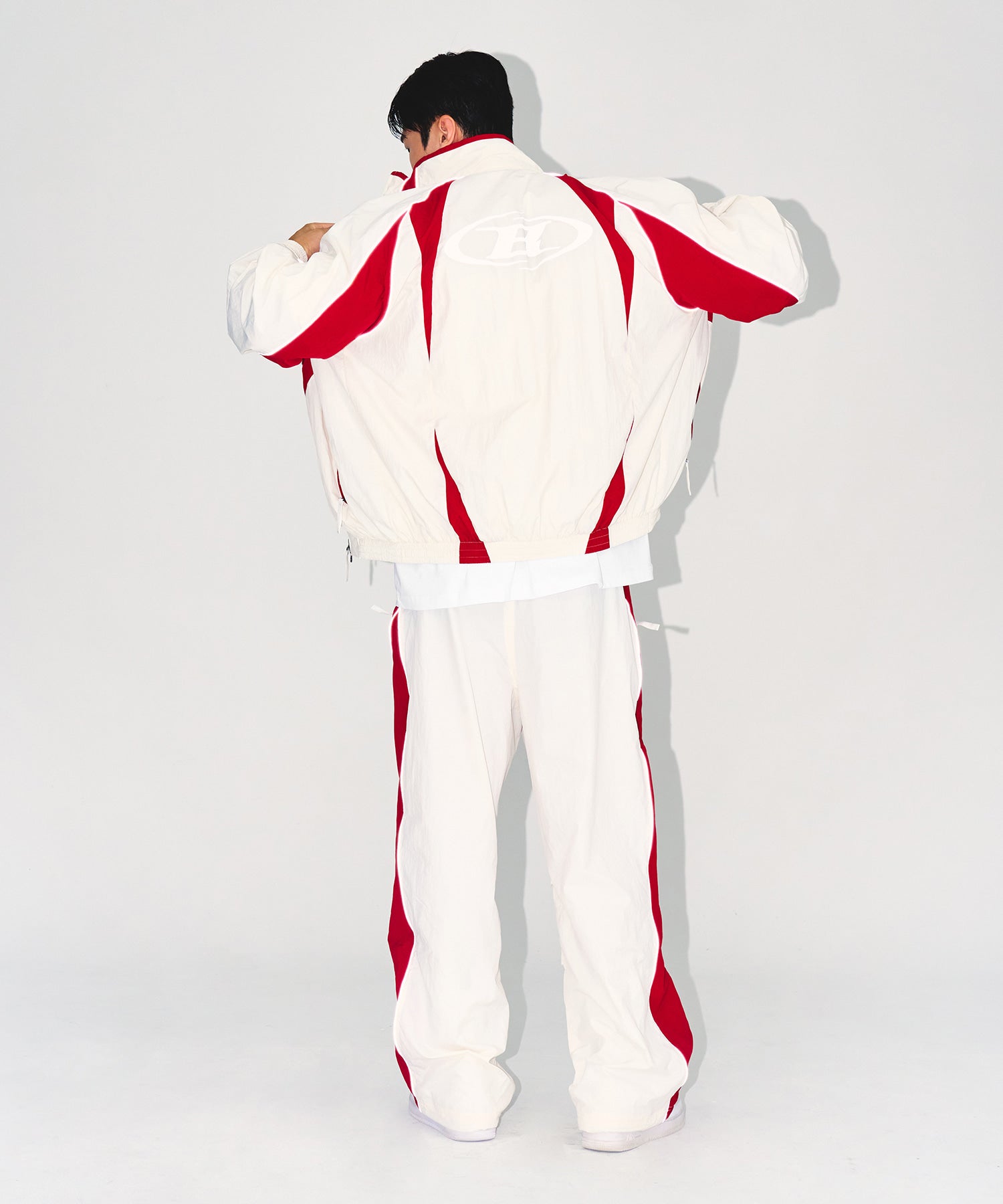 NYLON BLOCK JACKET [WHITE]