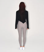 W MODAL TIE LONG SLEEVE [BLACK]