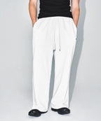 CHROME B SEMI WIDE PANTS [WHITE]