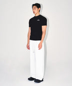CHROME B SEMI WIDE PANTS [WHITE]