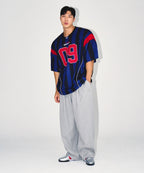 CHROME B MAXI WIDE PANTS [MELANGE GREY]