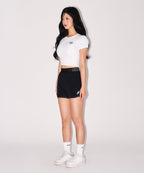 W REFLECTIVE TWO IN ONE SHORTS [BLACK]