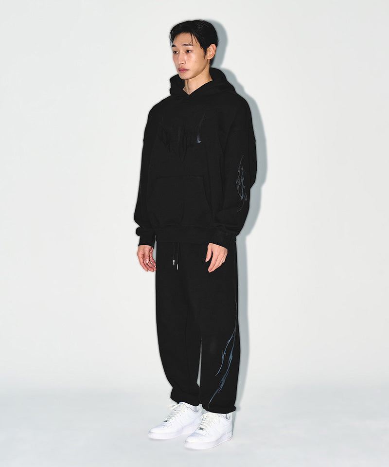TRIBAL EXTRA FIT HOODIE [BLACK]