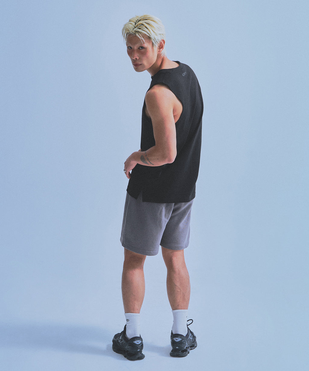 CHROME B HALF PANTS_SHORT VER [CHARCOAL]